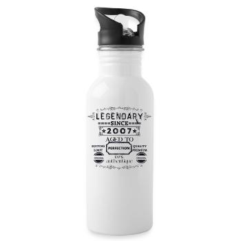 Aged to perfection 2007 vintage - Water bottle with straw - white - Right