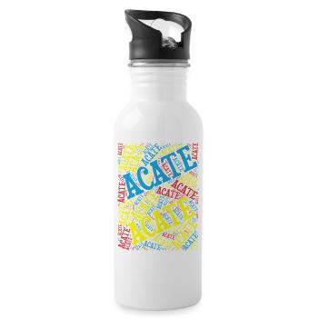 Sicilia t-shirt t-shirt Acate word cloud - Water bottle with straw - white - Right