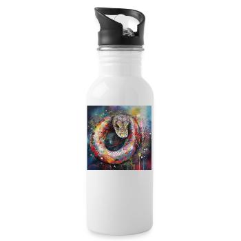 Modern & Colourful Snake Wall Art by Bodhi - Water bottle with straw - white - Right