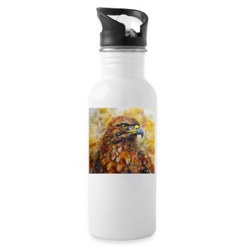 Modern & Colourful Eagle Wall Art by Bodhi - Water bottle with straw - white - Right