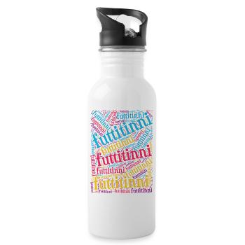 Sicilia T-Shirt futtitinni T-Shirt Word Cloud T-Shirt - Trinkflasche mit integriertem Trinkhalm - Weiß - Rechts