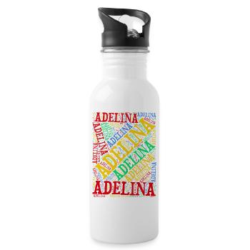 t-shirt Adelina word cloud t-shirt geschenkidee t-shirt - Trinkflasche mit integriertem Trinkhalm - Weiß - Rechts