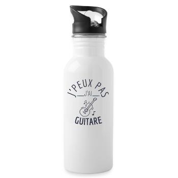 J peux pas j ai guitare - Gourde avec paille intégrée - blanc - Droite