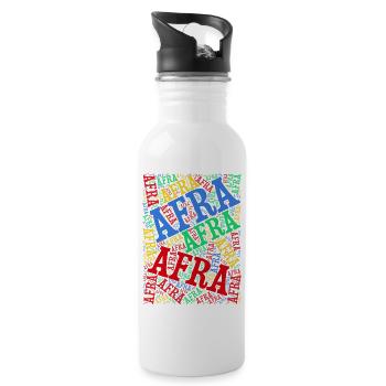 t-shirt Afra word cloud t-shirt gift idea t-shirt - Water bottle with straw - white - Right