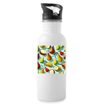 Pear Perfection - Water bottle with straw - white - Right