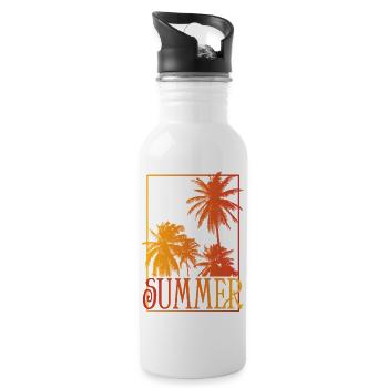 Sommer!!!! - Trinkflasche mit integriertem Trinkhalm - Weiß - Rechts