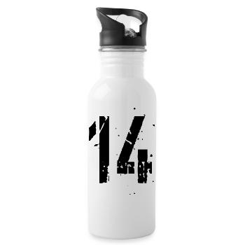 14 Number 14 years - Water bottle with straw - white - Right
