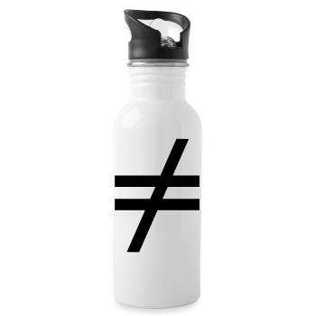 Not all inequality signs are the same - Water bottle with straw - white - Right