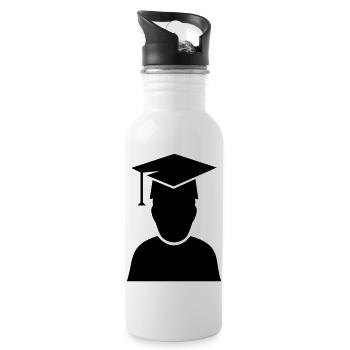 Student Diploma 1 - Water bottle with straw - white - Right