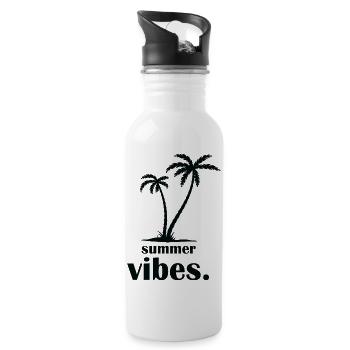 Surfing Surfboard Surfer Wassersport - Trinkflasche mit integriertem Trinkhalm - Weiß - Rechts
