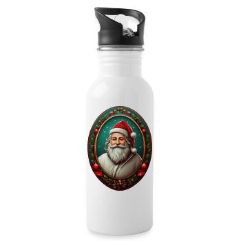 Santa Claus - Water bottle with straw - white - Right