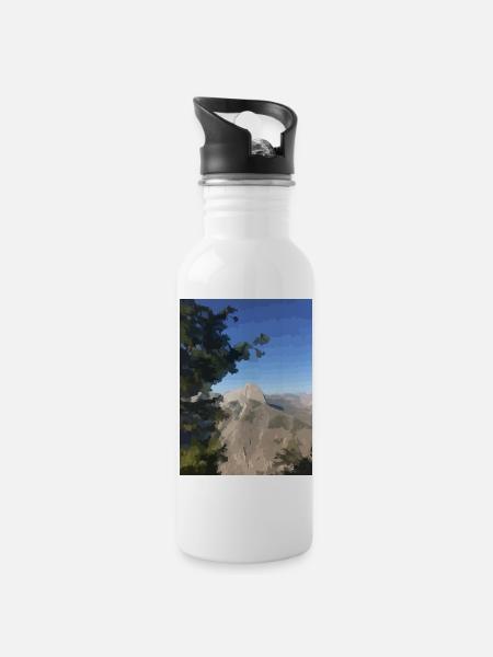 Half Dome - Trinkflasche mit integriertem Trinkhalm - Weiß