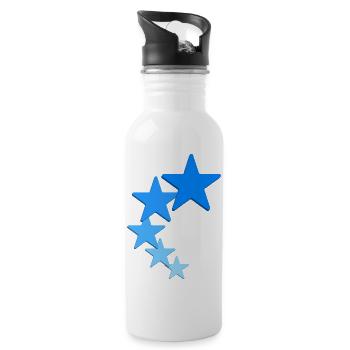 Star Logo - Water bottle with straw - white - Right
