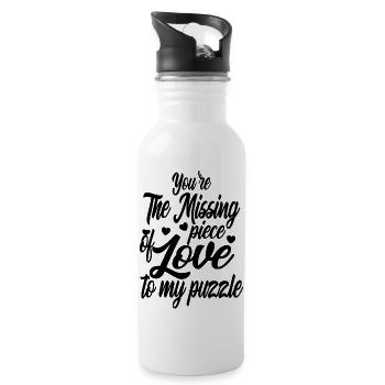 Valentinstag 2024 Lustige Zitate Lovers Day 2024 - Trinkflasche mit integriertem Trinkhalm - Weiß - Rechts