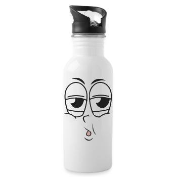 Fatigue du visage - Gourde avec paille intégrée - blanc - Droite
