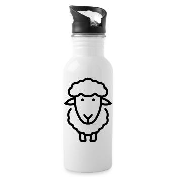 Sheep - Water bottle with straw - white - Right