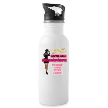 JGA - Trinkflasche mit integriertem Trinkhalm - Weiß - Rechts