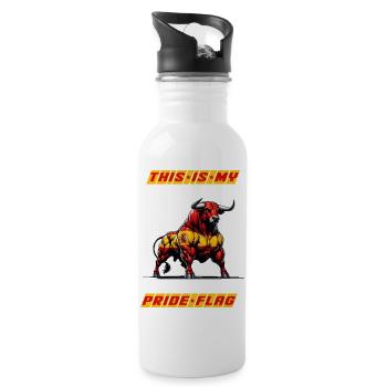 This is my pride flag Spain - Water bottle with straw - white - Right
