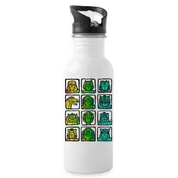 Gamer Game Play Online Computer Gaming Arcade - Water bottle with straw - white - Right