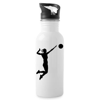 Handball féminin - Gourde avec paille intégrée - blanc - Droite