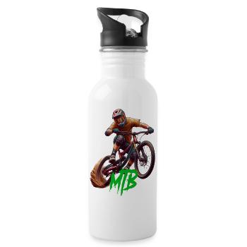 Vélo VTT - Gourde avec paille intégrée - blanc - Droite