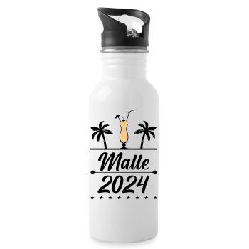 malle 2024 - Trinkflasche mit integriertem Trinkhalm - Weiß - Rechts