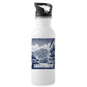Design de Guanajuato au Mexique - Gourde avec paille intégrée - blanc - Droite