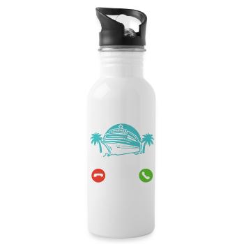 Kreuzfahrt Sommerurlaub - Trinkflasche mit integriertem Trinkhalm - Weiß - Rechts