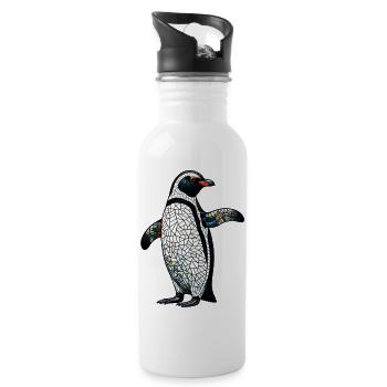 Penguin - Water bottle with straw - white - Right