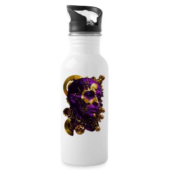 Futuristic Renaissance - Water bottle with straw - white - Right