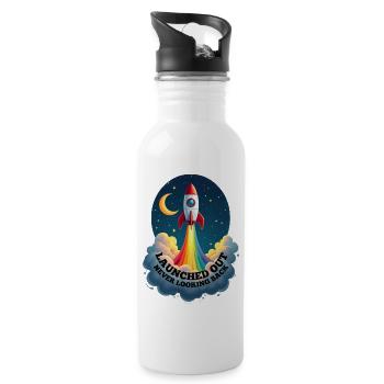 Launched Out - Never Looking Back, Gay Getting Out - Water bottle with straw - white - Right