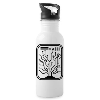 Micro Chip - Water bottle with straw - white - Right