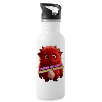 Monster 13 - Trinkflasche mit integriertem Trinkhalm - Weiß - Rechts