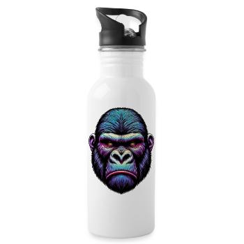 Gorilla - Water bottle with straw - white - Right