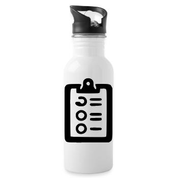To-Do List - Water bottle with straw - white - Right