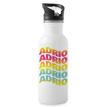 Idée cadeau t-shirt effet vague Adrio - Gourde avec paille intégrée - blanc - Droite