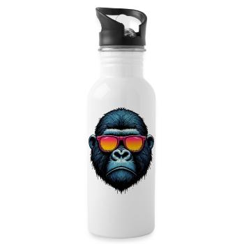Gorilla - Water bottle with straw - white - Right