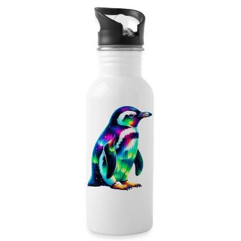 Pingouin - Gourde avec paille intégrée - blanc - Droite