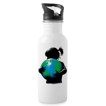 Planète Terre - Gourde avec paille intégrée - blanc - Droite