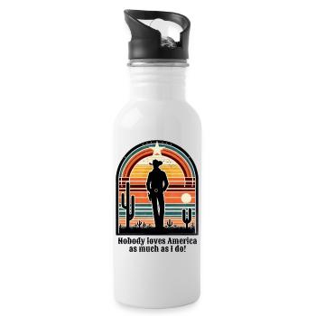 Cowboy - Water bottle with straw - white - Right