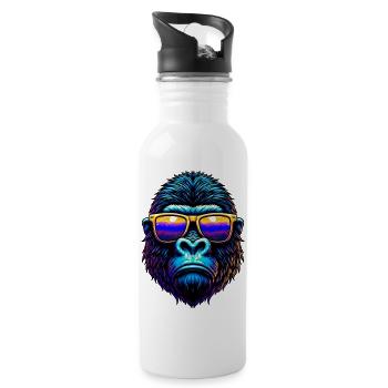 Gorilla - Water bottle with straw - white - Right