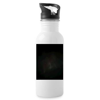Nebula, Night Sky Body - Water bottle with straw - white - Right