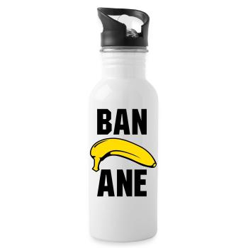 Banane - Trinkflasche mit integriertem Trinkhalm - Weiß - Rechts