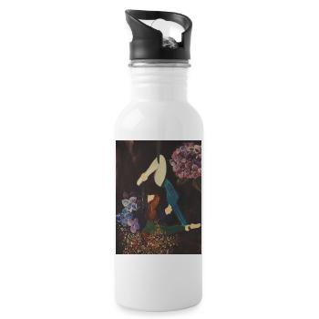 Aerial hammock duo: hydrangea - Trinkflasche mit integriertem Trinkhalm - Weiß - Rechts