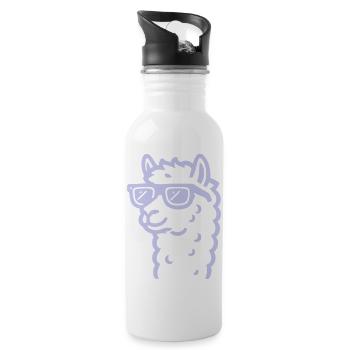 lama sonnenbrille - Trinkflasche mit integriertem Trinkhalm - Weiß - Rechts