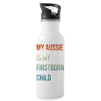 Aussie Firstborn - Water bottle with straw - white - Right