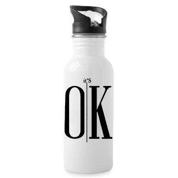 it's OK - Water bottle with straw - white - Right