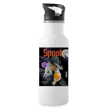 Magazin-Cover SPOOK - Trinkflasche mit integriertem Trinkhalm - Weiß - Rechts