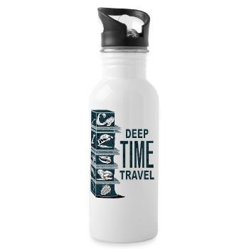 Time travel through the history of the earth Geology 2 - Water bottle with straw - white - Right