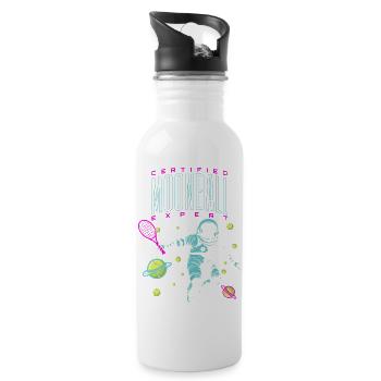 tennis moonball expert - Trinkflasche mit integriertem Trinkhalm - Weiß - Rechts